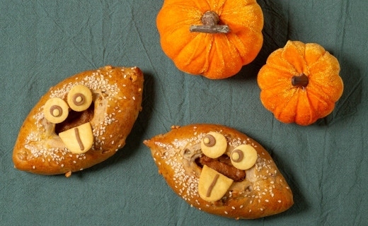 ハロウィーンのパンプキンパン